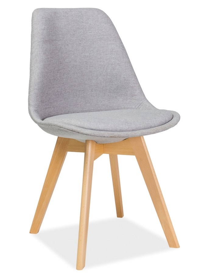 Jídelní židle DIOR, buk/světle šedá