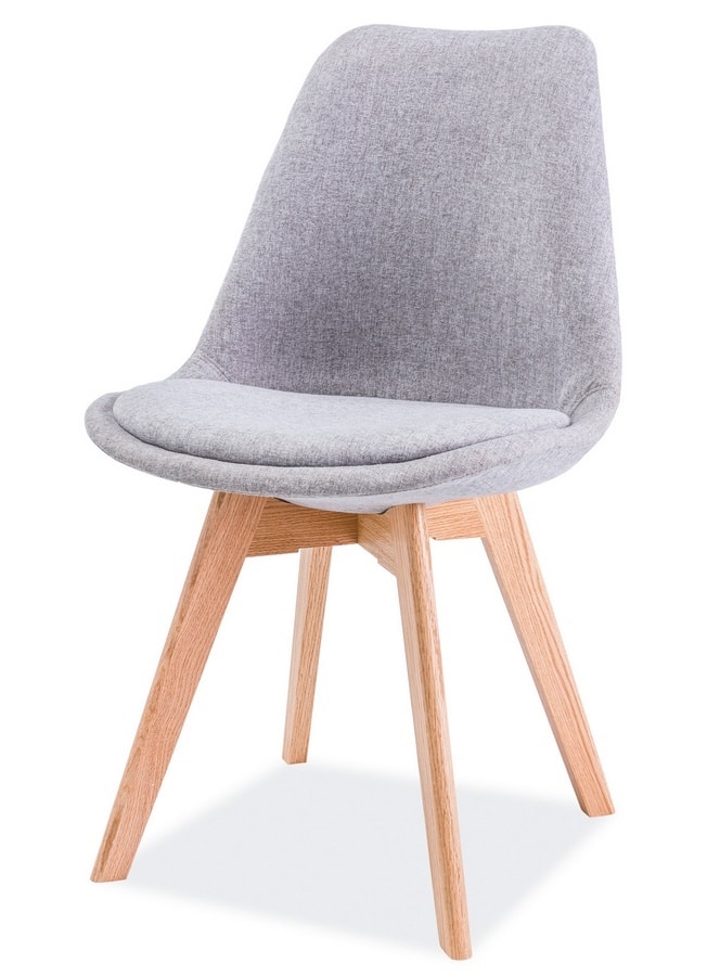 Jídelní židle DIOR, dub/světle šedá