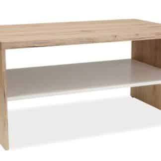 Konferenční stolek DORA, dub sonoma/bílá