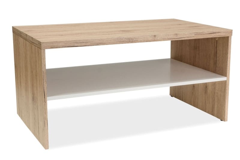 Konferenční stolek DORA, dub sonoma/bílá