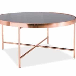 Konferenční stolek GINA B, měď/černé sklo