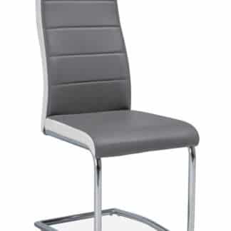 Jídelní čalouněná židle H-353, šedá/bílé boky