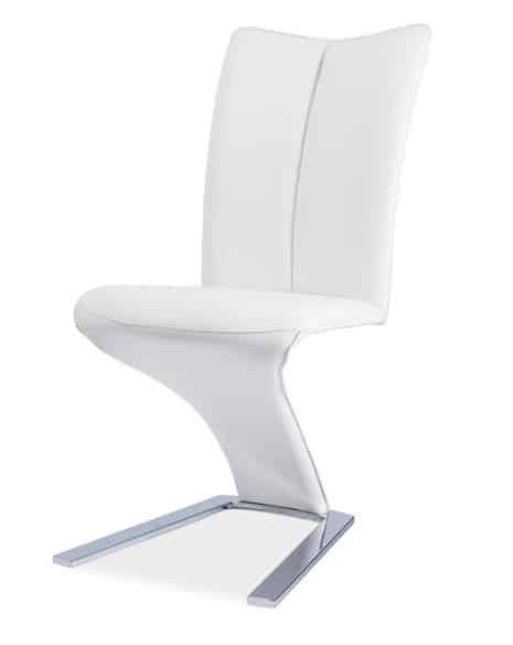 Jídelní čalouněná židle H-040, bílá