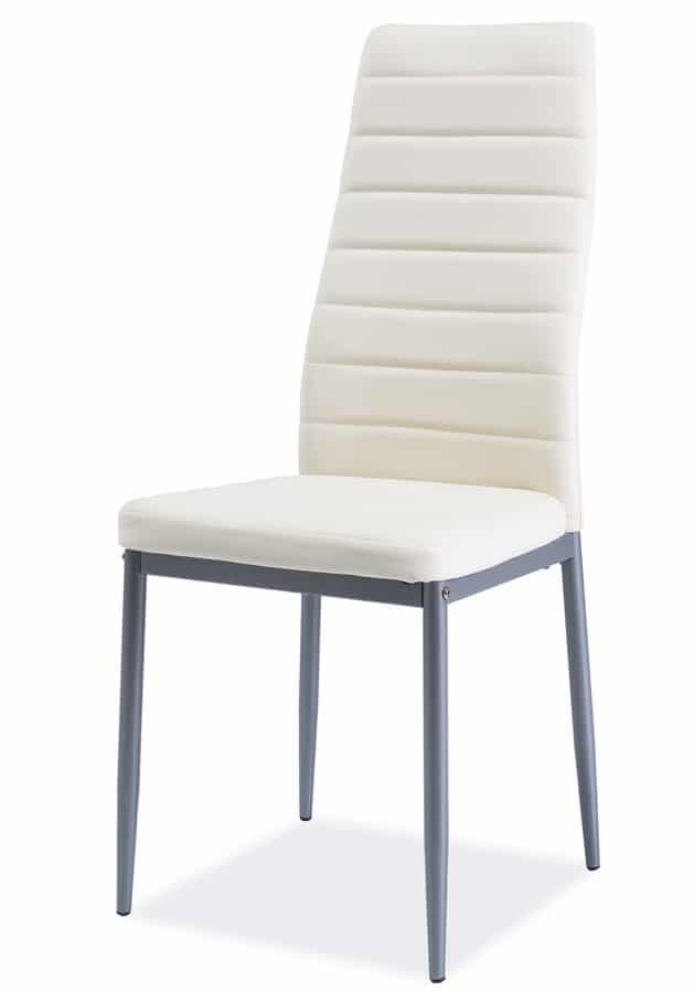 Jídelní čalouněná židle H-261 Bis, krém/alu