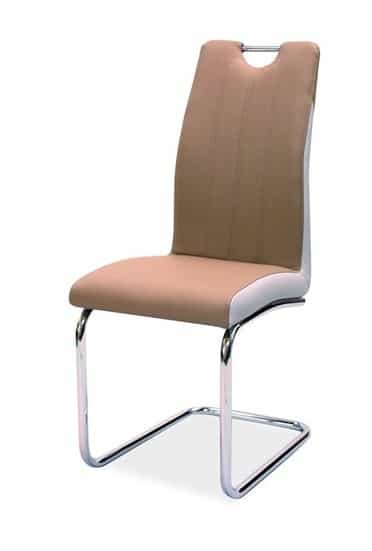 Jídelní čalouněná židle H-342, cappuccino/světlá šedá