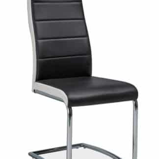 Jídelní čalouněná židle H-353, černá/bílé boky