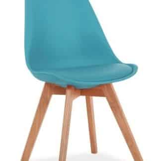 Jídelní židle KRIS, modrá/dub