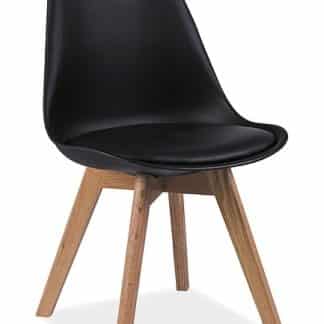 Jídelní židle KRIS, černá/buk