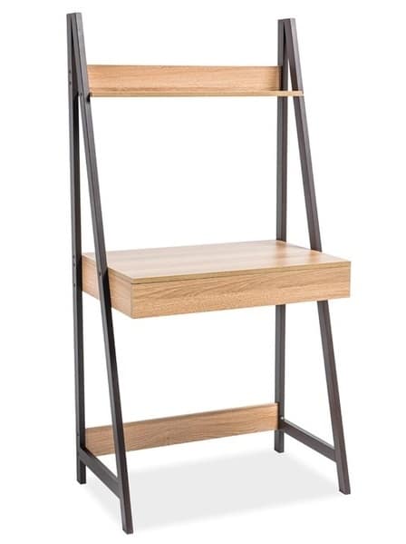 Pracovní stůl MATIS B, dub/hnědá