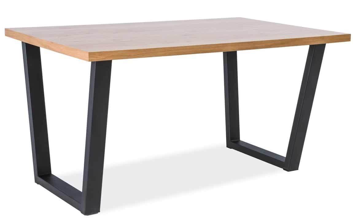 Jídelní stůl VALENTINO 150x90, dub/černá