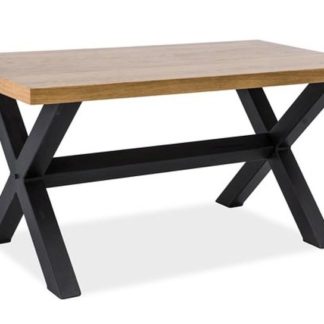 Konferenční stolek XAVIERO B, dub masiv/černá