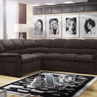 Rohová sedačka ALEXIA 1 levá, hnědá látka