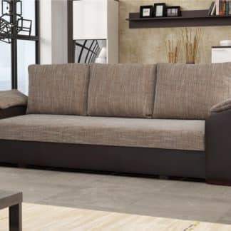 Pohovka EVO 2, béžovohnědá látka/tmavě hnědá ekokůže