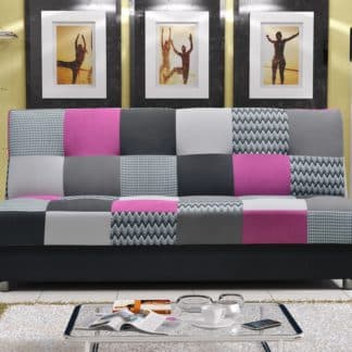 Pohovka ZIGZAG 3, látka mix fialový