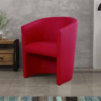 Křeslo KORA 4, červená ekokůže