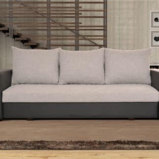 Pohovka WIKTORIA 2, šedá látka/tmavě šedá ekokůže