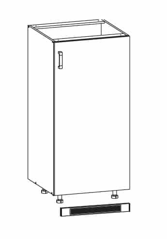 SOLE dolní skříňka DL60/143 pravá, korpus congo, dvířka bílý lesk
