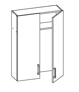 SOLE horní skříňka GC80/95, korpus šedá grenola, dvířka bílý lesk