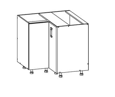 SOLE dolní rohová skříňka DNW 90/82, korpus congo, dvířka dub arlington
