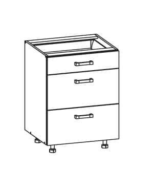 SOLE dolní skříňka D3S 60 SAMBOX, korpus congo, dvířka bílý lesk