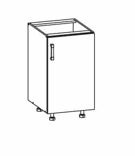 SOLE dolní skříňka D45 pravá, korpus wenge, dvířka dub arlington