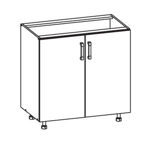 SOLE dolní skříňka D80, korpus wenge, dvířka bílý lesk