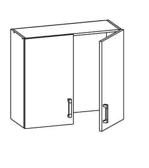 SOLE horní skříňka GC80/72, korpus wenge, dvířka bílý lesk