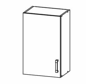 SOLE horní skříňka G45/72 levá, korpus šedá grenola, dvířka dub arlington