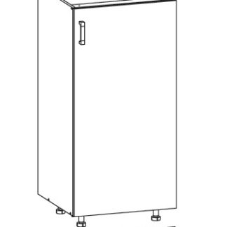 SOLE dolní skříňka DL60/143 pravá, korpus šedá grenola, dvířka bílý lesk