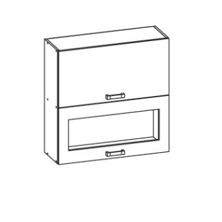 SOLE horní skříňka G2O 60/72, korpus congo, dvířka bílý lesk