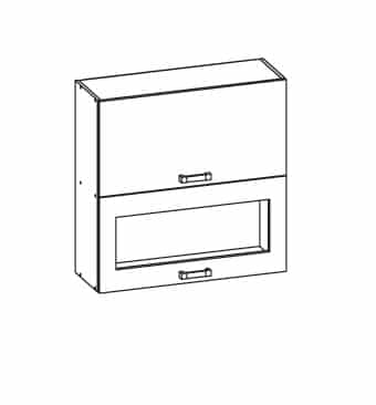 SOLE horní skříňka G2O 60/72, korpus congo, dvířka bílý lesk