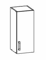 SOLE horní skříňka G30/72 pravá, korpus congo, dvířka bílý lesk