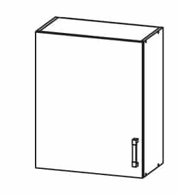 SOLE horní skříňka G60/72 levá, korpus congo, dvířka bílý lesk