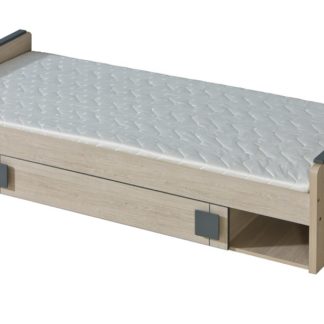 GIMMI, postel s úložným prostorem G13 bez matrace, dub santana/šedá