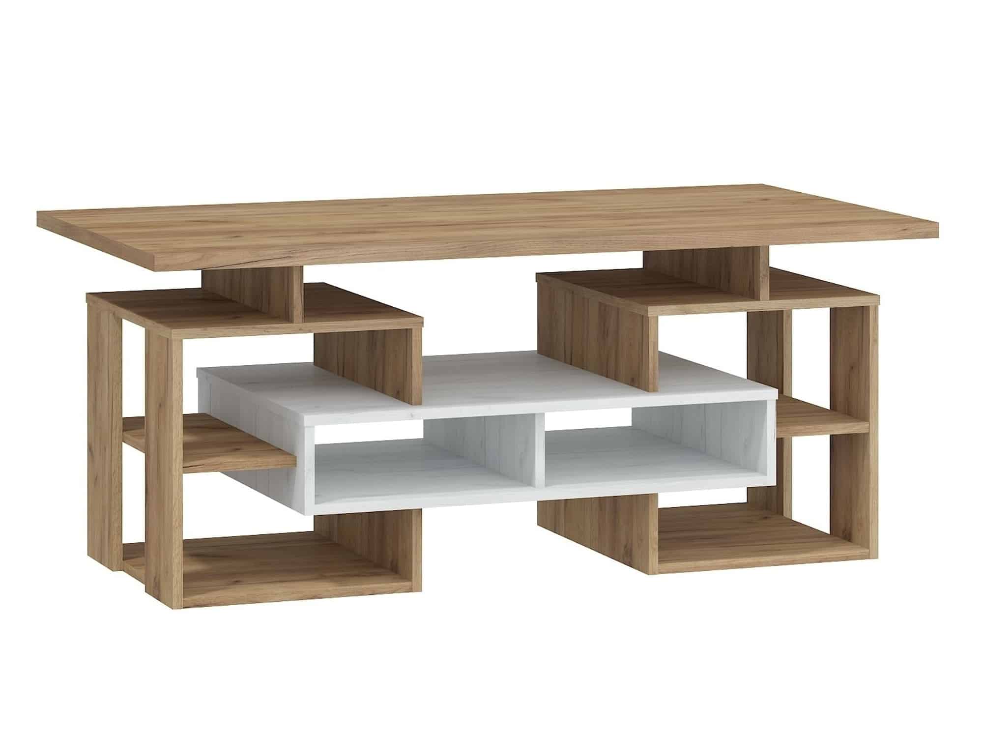 Konferenční stolek W RIO 13, craft bílý/craft zlatý