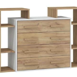 Komoda 4S RIO 07, craft bílý/craft zlatý