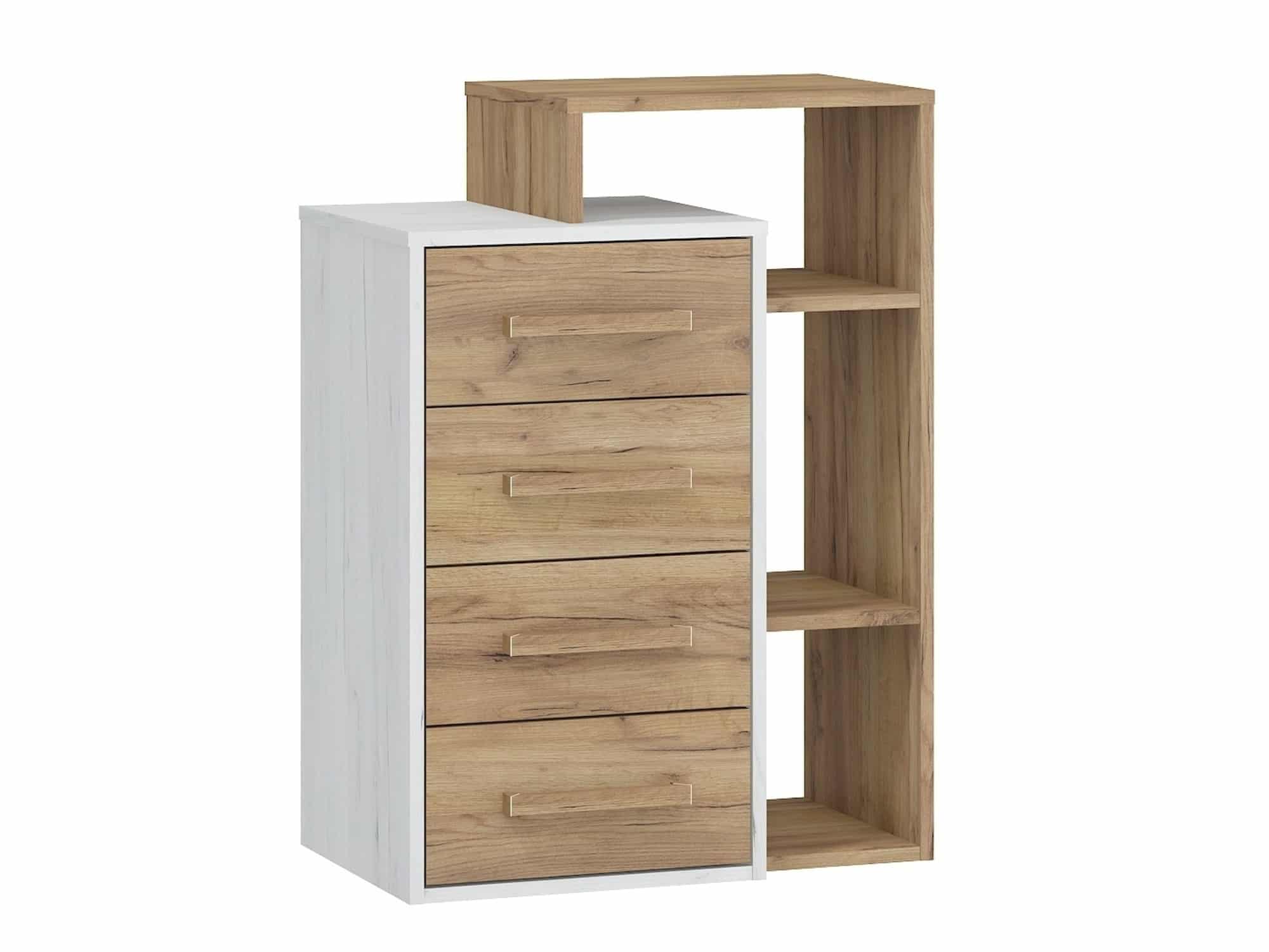 Komoda P4S RIO 09, craft bílý/craft zlatý