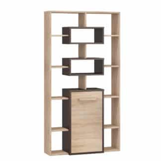 Regál 1D RIO 19, dub sonoma tmavý/dub sonoma