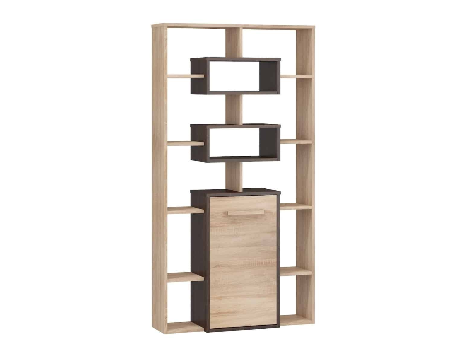 Regál 1D RIO 19, dub sonoma tmavý/dub sonoma