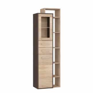 Vitrína P1D2S RIO 29, dub sonoma tmavý/dub sonoma