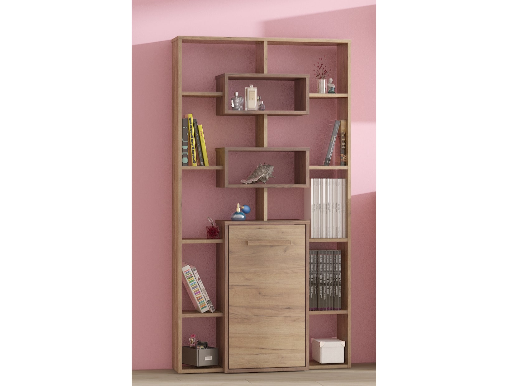 Regál 1D RIO 19, craft tobaco/craft zlatý