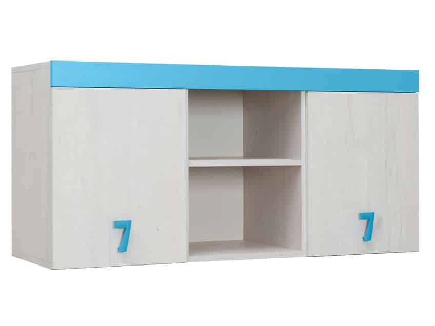 NUMERO MOST PC STOLKU, dub bílý / modrá