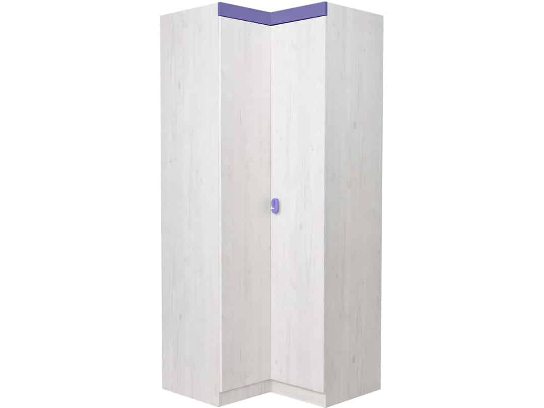 NUMERO SKŘÍŇ ROHOVÁ, dub bílý / fialová