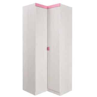 NUMERO SKŘÍŇ ROHOVÁ, dub bílý / růžová