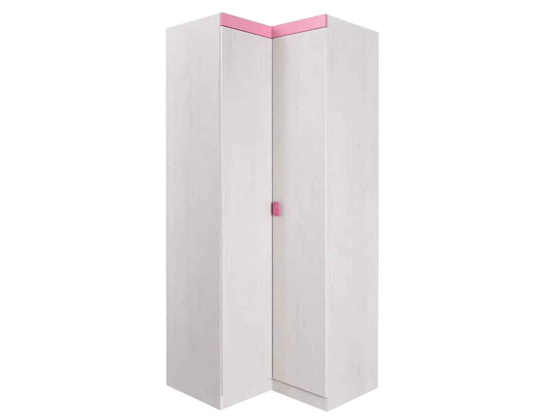 NUMERO SKŘÍŇ ROHOVÁ, dub bílý / růžová