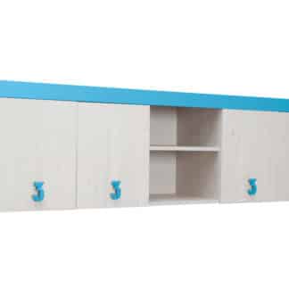 NUMERO MOST POSTELE, dub bílý / modrá