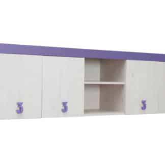 NUMERO MOST POSTELE, dub bílý / fialová