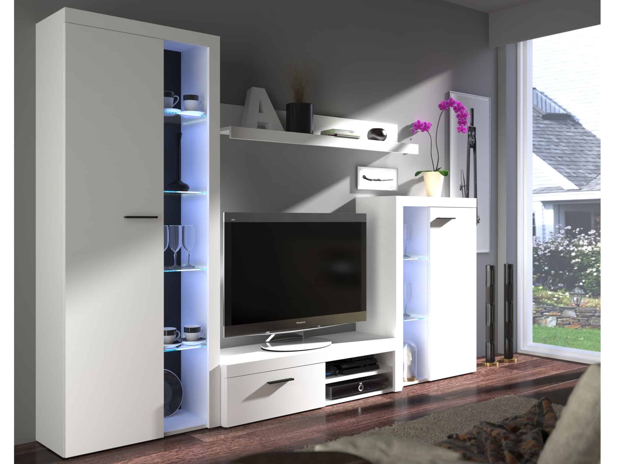 Obývací stěna RUMBA, bílá