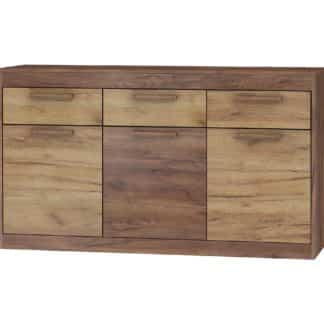 Komoda 3D3S MAXIMUS 10, craft tobaco/craft zlatý