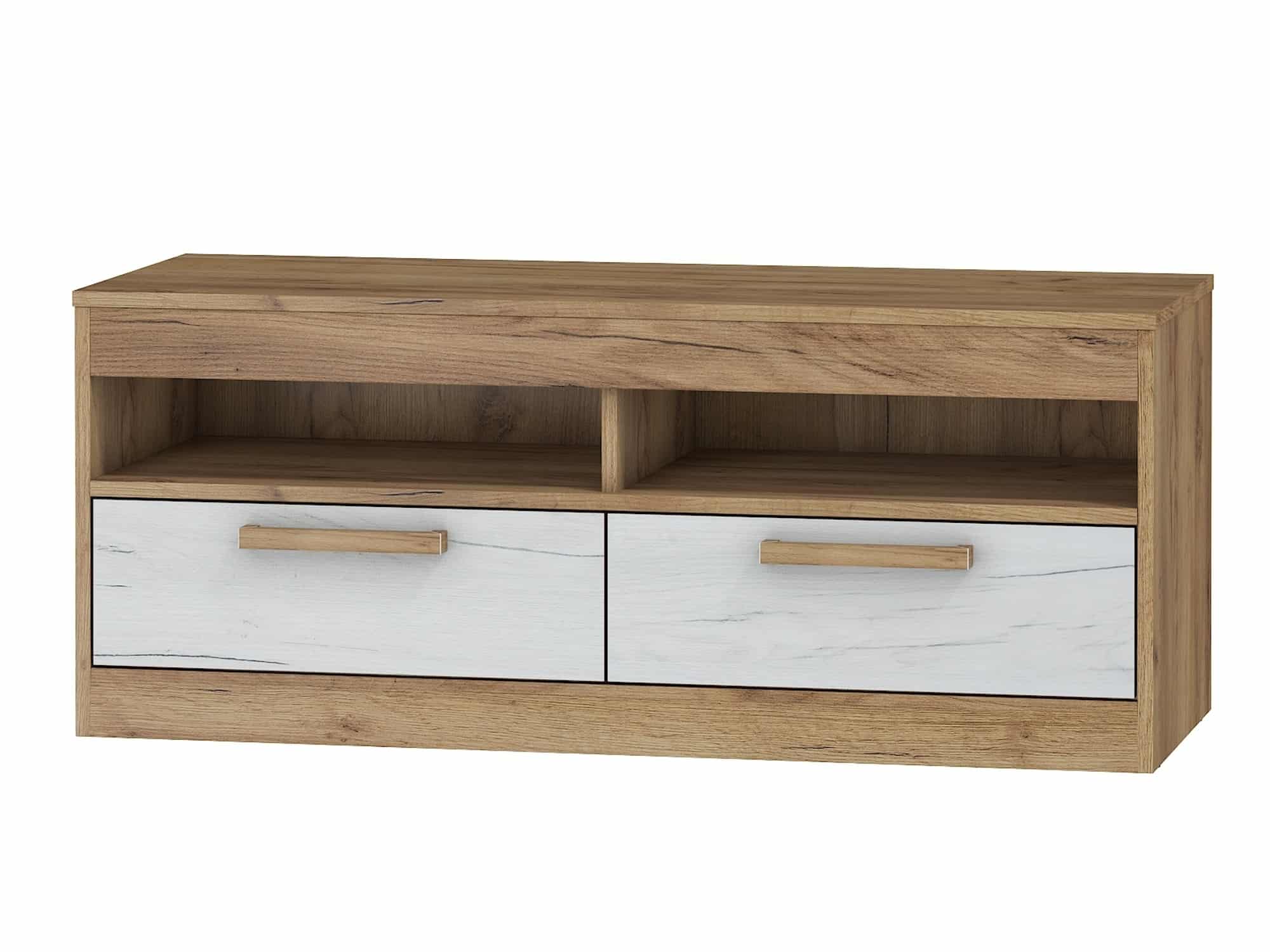 TV stolek 2S MAXIMUS 34, craft zlatý/craft bílý